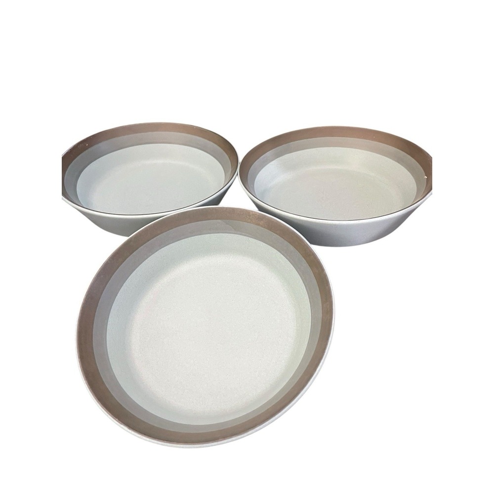 Set Of‎ 3 ARROW STONE 6 7/8" Cereal / Soup Bowls - Navajo Blue Kasuga Japan